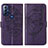 Handytasche Stand Schutzhülle Flip Leder Hülle Schmetterling YB1 für Motorola Moto G Power (2022) Violett