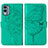 Handytasche Stand Schutzhülle Flip Leder Hülle Schmetterling YB1 für Nokia X30 5G Grün