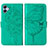 Handytasche Stand Schutzhülle Flip Leder Hülle Schmetterling YB1 für Samsung Galaxy A04E Grün