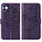 Handytasche Stand Schutzhülle Flip Leder Hülle Schmetterling YB1 für Samsung Galaxy A04E Violett