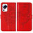 Handytasche Stand Schutzhülle Flip Leder Hülle Schmetterling YB1 für Xiaomi Mi 12 Lite NE 5G Rot