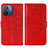 Handytasche Stand Schutzhülle Flip Leder Hülle Schmetterling YB2 für Xiaomi Poco C55 Rot