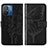 Handytasche Stand Schutzhülle Flip Leder Hülle Schmetterling YB2 für Xiaomi Redmi 12C 4G Schwarz