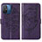 Handytasche Stand Schutzhülle Flip Leder Hülle Schmetterling YB2 für Xiaomi Redmi 12C 4G Violett