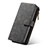 Handytasche Stand Schutzhülle Flip Leder Hülle T01 für Samsung Galaxy Note 10 Schwarz