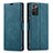 Handytasche Stand Schutzhülle Flip Leder Hülle T01 für Samsung Galaxy Note 20 5G Blau