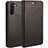 Handytasche Stand Schutzhülle Flip Leder Hülle T02 für Samsung Galaxy Note 10 Schwarz