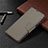 Handytasche Stand Schutzhülle Flip Leder Hülle T02 für Xiaomi Redmi 10X 4G Grau