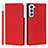 Handytasche Stand Schutzhülle Flip Leder Hülle T02D für Samsung Galaxy S21 FE 5G Rot