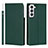 Handytasche Stand Schutzhülle Flip Leder Hülle T02D für Samsung Galaxy S23 Plus 5G Grün