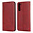 Handytasche Stand Schutzhülle Flip Leder Hülle T03 für Oppo F15 Rot