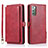 Handytasche Stand Schutzhülle Flip Leder Hülle T03 für Samsung Galaxy Note 20 5G Rot