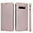 Handytasche Stand Schutzhülle Flip Leder Hülle T03 für Samsung Galaxy S10 5G Rosegold