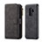 Handytasche Stand Schutzhülle Flip Leder Hülle T03 für Samsung Galaxy S9 Plus Schwarz