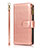 Handytasche Stand Schutzhülle Flip Leder Hülle T04 für Apple iPhone 12 Rosegold