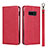 Handytasche Stand Schutzhülle Flip Leder Hülle T04 für Samsung Galaxy S10e Rot