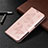 Handytasche Stand Schutzhülle Flip Leder Hülle T04 für Xiaomi Redmi Note 9 Rosegold