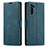 Handytasche Stand Schutzhülle Flip Leder Hülle T05 für Samsung Galaxy Note 10 Blau