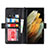 Handytasche Stand Schutzhülle Flip Leder Hülle T05D für Samsung Galaxy S21 Ultra 5G