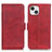 Handytasche Stand Schutzhülle Flip Leder Hülle T07 für Apple iPhone 15 Rot