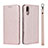 Handytasche Stand Schutzhülle Flip Leder Hülle T07 für Huawei P20 Rosegold