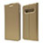 Handytasche Stand Schutzhülle Flip Leder Hülle T08 für Samsung Galaxy S10 Gold