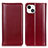 Handytasche Stand Schutzhülle Flip Leder Hülle T09 für Apple iPhone 15 Rot