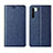 Handytasche Stand Schutzhülle Flip Leder Hülle T09 für Oppo A91 Blau