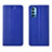 Handytasche Stand Schutzhülle Flip Leder Hülle T09 für Oppo Reno4 5G Blau