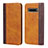 Handytasche Stand Schutzhülle Flip Leder Hülle T09 für Samsung Galaxy S10 5G Orange