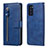 Handytasche Stand Schutzhülle Flip Leder Hülle T10 für Samsung Galaxy Note 20 5G Blau