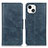 Handytasche Stand Schutzhülle Flip Leder Hülle T17 für Apple iPhone 15 Blau