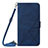 Handytasche Stand Schutzhülle Flip Leder Hülle Y01B für Apple iPhone 14 Pro Blau