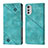 Handytasche Stand Schutzhülle Flip Leder Hülle Y01B für Motorola Moto E32s Grün