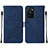 Handytasche Stand Schutzhülle Flip Leder Hülle Y01B für Oppo A55S 5G Blau