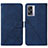Handytasche Stand Schutzhülle Flip Leder Hülle Y01B für Oppo A77 5G Blau