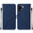 Handytasche Stand Schutzhülle Flip Leder Hülle Y01B für Oppo F19 Pro Blau