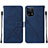 Handytasche Stand Schutzhülle Flip Leder Hülle Y01B für Oppo Find X5 5G Blau