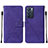 Handytasche Stand Schutzhülle Flip Leder Hülle Y01B für Oppo Reno6 5G Violett
