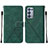 Handytasche Stand Schutzhülle Flip Leder Hülle Y01B für Oppo Reno6 Pro+ Plus 5G Grün