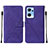 Handytasche Stand Schutzhülle Flip Leder Hülle Y01B für Oppo Reno7 5G Violett