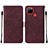 Handytasche Stand Schutzhülle Flip Leder Hülle Y01B für Realme 7i RMX2193 Rot