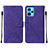 Handytasche Stand Schutzhülle Flip Leder Hülle Y01B für Realme 9 4G Violett