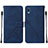 Handytasche Stand Schutzhülle Flip Leder Hülle Y01B für Samsung Galaxy A02 Blau