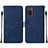 Handytasche Stand Schutzhülle Flip Leder Hülle Y01B für Samsung Galaxy A02s Blau