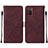 Handytasche Stand Schutzhülle Flip Leder Hülle Y01B für Samsung Galaxy A02s Fuchsie