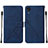 Handytasche Stand Schutzhülle Flip Leder Hülle Y01B für Samsung Galaxy A03 Core Blau