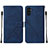 Handytasche Stand Schutzhülle Flip Leder Hülle Y01B für Samsung Galaxy A04s Blau