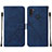 Handytasche Stand Schutzhülle Flip Leder Hülle Y01B für Samsung Galaxy A11 Blau