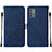 Handytasche Stand Schutzhülle Flip Leder Hülle Y01B für Samsung Galaxy A15 4G Blau